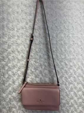 KATE SPADE Pink soft Leather adjustable Crossbody bag